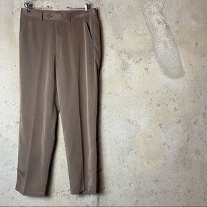Balmain Paris dark khaki tan dress trouser pants